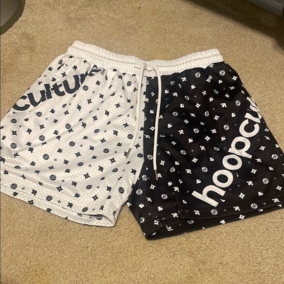 Black and White Athletic Shorts - Picture 1 of 4